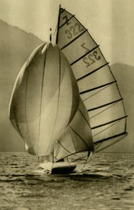 Vitorlázás az Attersee-n, Felső-Ausztria, 1935. alkotó: Unbekannt