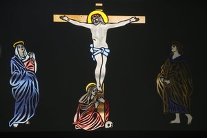 Szent Antal kopt templomi műalkotások: Jézus a kereszten, Jeruzsálem, Izrael alkotó: Unbekannt