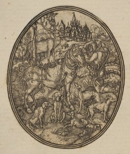 Saint Eustace kicsinyített hátoldali másolata oválisan.n.d. alkotó: Unbekannt