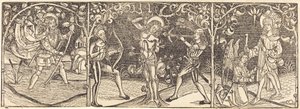 Szentek Christopher, Sebastian és Roche, c. 1495. alkotó: Unbekannt