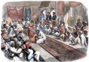 Értékes kormányajándékok és 1860-as lucknow-i ékszerek eladása Kalkuttában alkotó: Unbekannt