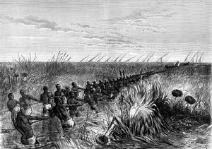 Samuel Bakers csónakja, amelyet a folyón fűtöttek, 1864 1874 alkotó: Unbekannt