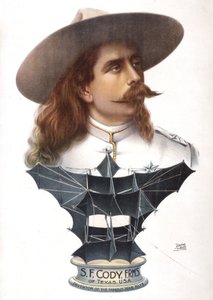 Samuel Franklin Cody és „emberemelő sárkánya” (cerf-volant), c 1904 alkotó: Unbekannt
