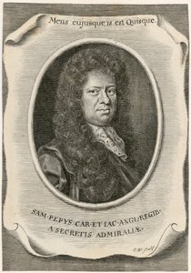 Samuel Pepys, englischer Sekretär des Navy Board und Tagebuchschreiber