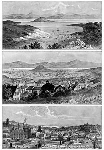 San Francisco 1848 novemberében, 1858 és a 19. század végén, 1901 alkotó: Unbekannt