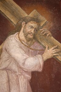 San Jeronimo temploma. Jézus a keresztjét hordozza Madrid Spanyolország alkotó: Unbekannt