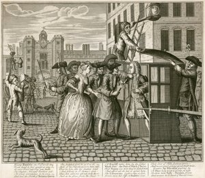 Szatirikus nyomat, amely a londoni Szent Jakab-palotát ábrázolja, 1740 alkotó: Unbekannt
