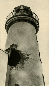 Scarborough világítótornyot német bomba talált el, első világháború, 1914 decembere, 1920 c. alkotó: Unbekannt