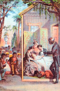 Jelenet a Harriet Beecher Stowes Uncle Toms Cabin-ból, 1870 alkotó: Unbekannt