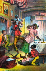 Jelenet a Harriet Beecher Stowes Uncle Toms Cabin-ból, 1870 alkotó: Unbekannt