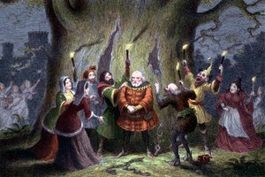 Jelenet Shakespeare A windsori víg feleségek című művéből, 1856-1858 alkotó: Unbekannt