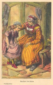 Jelenet a Vörös cipőkből, Hans Christian Andersentől, 1879 alkotó: Unbekannt