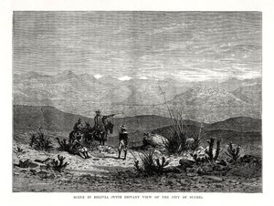 Jelenet Bolíviában, 1877 alkotó: Unbekannt