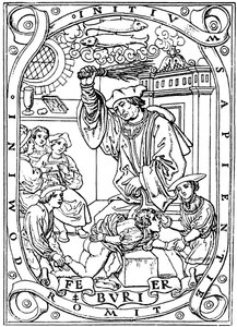 Iskolás, akinek tudását nyírfával verték belé, 1526 alkotó: Unbekannt