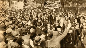 Skót felvonulók, Means Test tiltakozások, Hyde Park, London, 1932, 1933. alkotó: Unbekannt