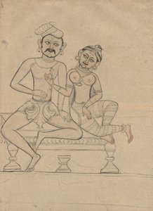 Ülő pár, c. 1800. alkotó: Unbekannt