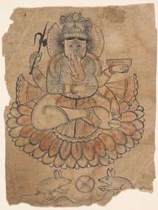 Ülő négykarú Ganesha, kb. 1775. alkotó: Unbekannt