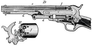 A Colt revolver metszete, c1880 alkotó: Unbekannt