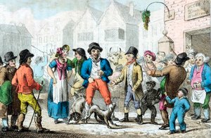Feleség eladása a legmagasabb árat tevőnek, 1816 alkotó: Unbekannt