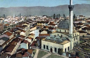 Szerbia, Monastir: kilátás a mecsetre, Monastir neve desormais Bitola, és Macedoine államban található - Képeslap 1914-1918 alkotó: Unbekannt
