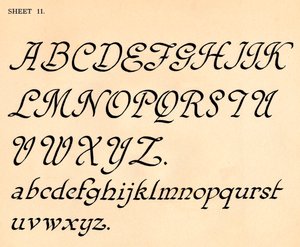 11. lap, ábécéket tartalmazó portfólióból, 1929 alkotó: Unbekannt