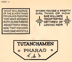 2. lap, ábécéket tartalmazó portfólióból, 1929 alkotó: Unbekannt