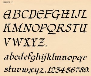 7. lap, ábécéket tartalmazó portfólióból, 1929 alkotó: Unbekannt