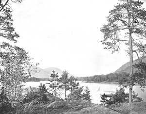 Shelving Rock Mountain, Lake George, New York állam, USA, 1900. alkotó: Unbekannt