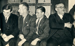 Hajóstársak partra. John G. Winant, Ernest Bevin, kereskedő tengerészekkel, 1942 alkotó: Unbekannt