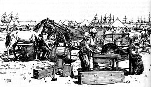 Az új-dél-walesi tüzérség Shoeing Forge-ja Suakimban, 1885, 1902 alkotó: Unbekannt