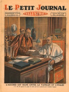 A Vatikán és Olaszország közötti megállapodás aláírása, 1929. alkotó: Unbekannt
