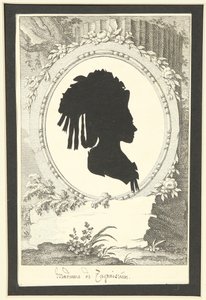 Natalia Kirillovna Zagryazyskaya sziluettportréja, született Razumovskaya 1747-1837, 1777-1782 alkotó: Unbekannt