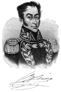 Simon Bolivar, a 19. századi dél-amerikai forradalmi vezető, 1901 alkotó: Unbekannt
