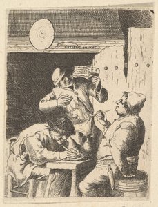 Énekes két dohányos között állva, 1610-85. alkotó: Unbekannt