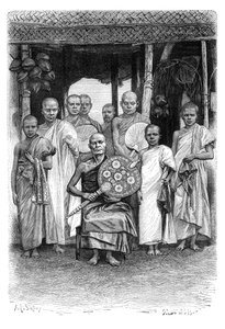 Szingaléz buddhista papok, Sri Lanka, 1895 alkotó: Unbekannt