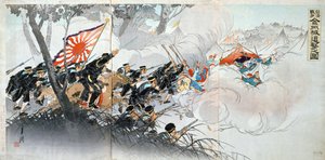 Kínai-japán háború, 19. század. Japán nyomtatás. Magángyűjtemény alkotó: Unbekannt