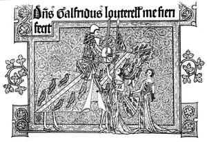 Sir Geoffrey Luttrell, felesége és menye, 1340, 1892 alkotó: Unbekannt