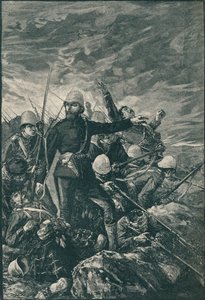 Sir George Colley a Majuba Hillben, 1906 alkotó: Unbekannt