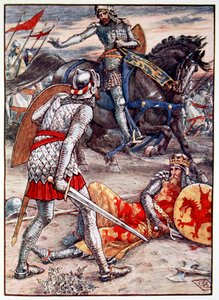 „Sir Lancelot megtiltja Sir Borsnak, hogy megölje a királyt”, 1911 alkotó: Unbekannt