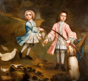 Sir Lister és Sir Charles Holte fiúként, 1750. alkotó: Unbekannt