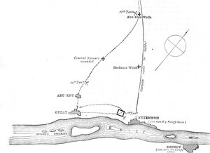 Vázlat-térkép az 1885. január 17-21. közötti mozgásokról, 1885. alkotó: Unbekannt