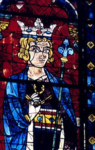 Salamon, ólomüveg, Chartres-i katedrális, Franciaország, 1194-1260 alkotó: Unbekannt