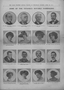 Néhány figyelemre méltó Titanic utas, 1912. április 20. alkotó: Unbekannt