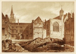 Délkeleti nézet a Guildhall-kápolnáról és a Blackwell Hallról, London City, 1886 alkotó: Unbekannt