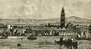 Spalatro, a kikötőből, 1890. alkotó: Unbekannt