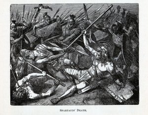 Spartacus halála, 1882 alkotó: Unbekannt