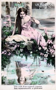 Tavaszi, vintage francia képeslap, c1900 alkotó: Unbekannt