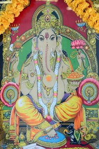 Sri Tindai hadviselés sablon. Ganesh. Kötés. Ho Kai Minha város. Vietnam alkotó: Unbekannt