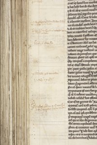 Hippói Szent Ágoston „Opera”, Fol 243 verso, részlet, 1200 körül (toll és tinta pergamenen) alkotó: Unbekannt