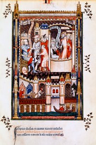 Szent Dénes, Szent Rusticus és Szent Eleutherius a börtönben, 1317 alkotó: Unbekannt